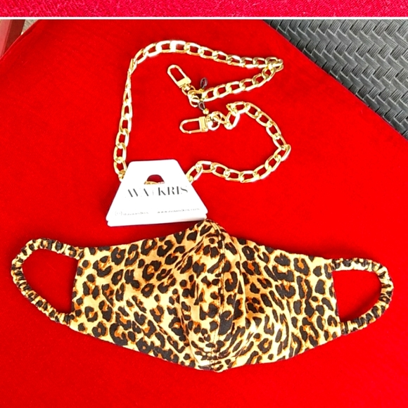 Ava & Kris Jewelry - Ava & Kris leopard face mask & chain
